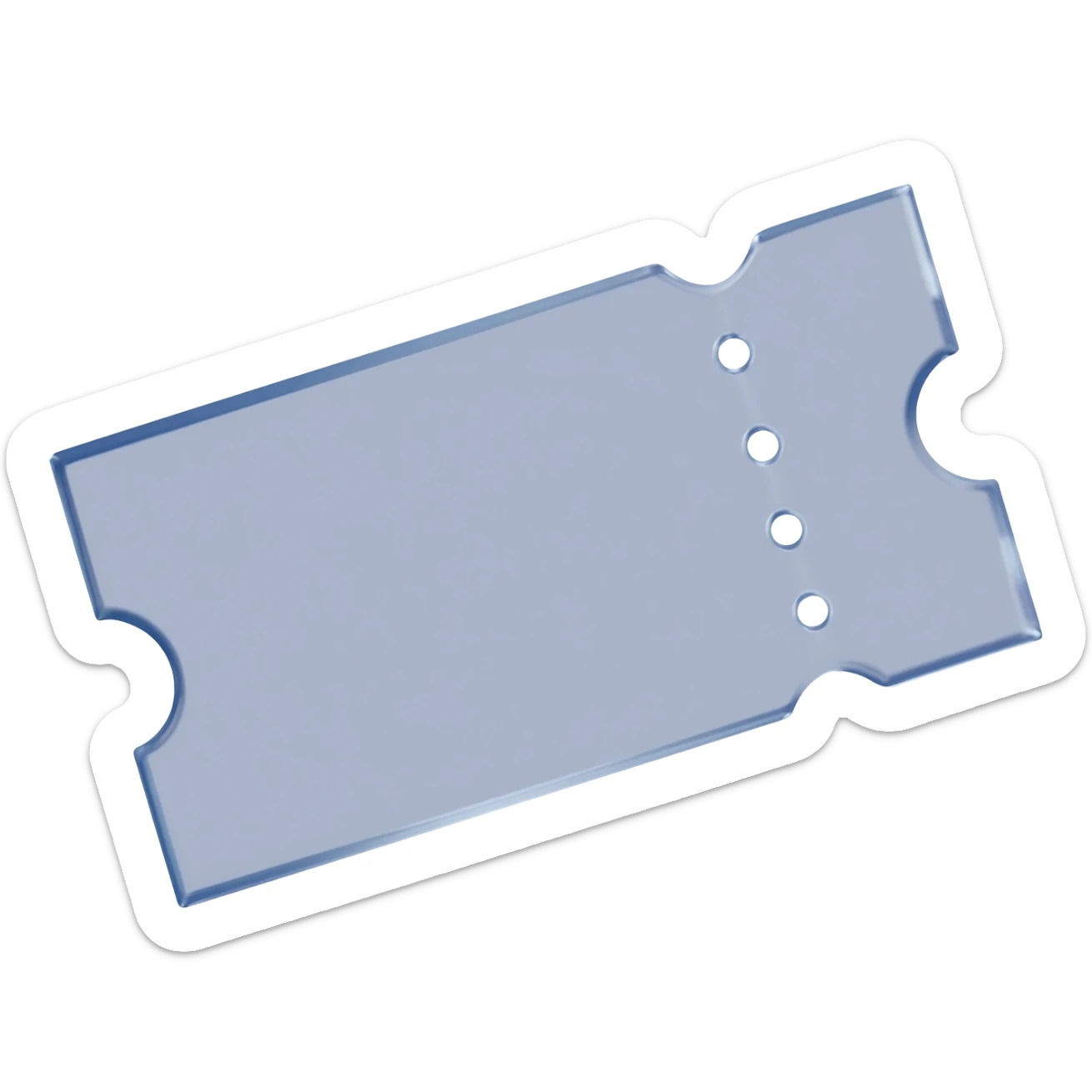 clear ticket sticker