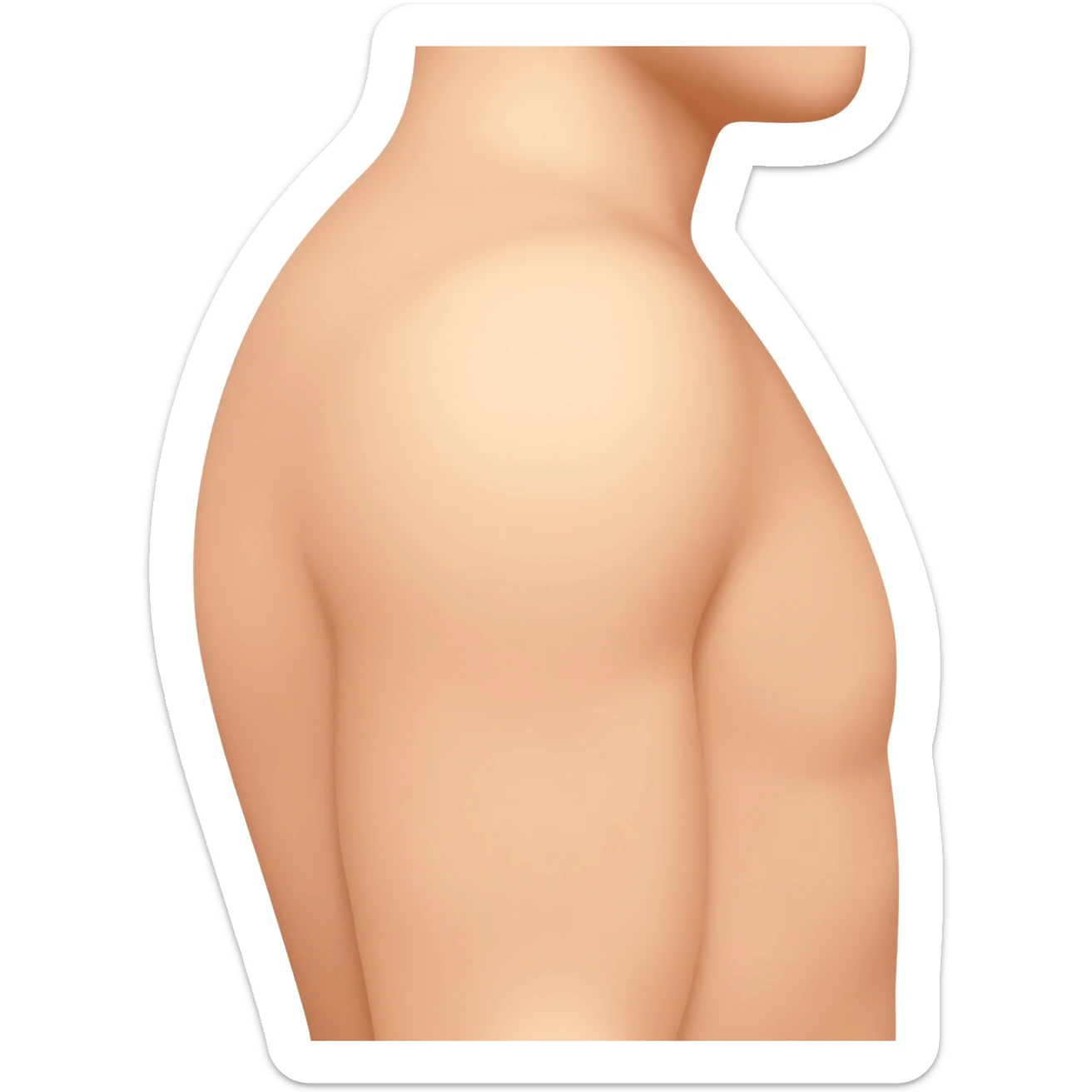 a full human arm from finger tip to shoulder sticker