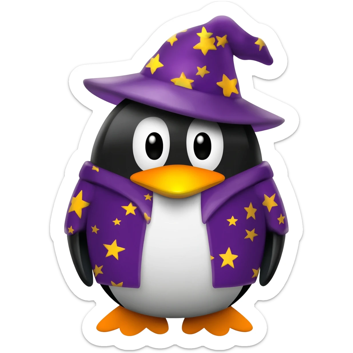 Penguin Wizard sticker