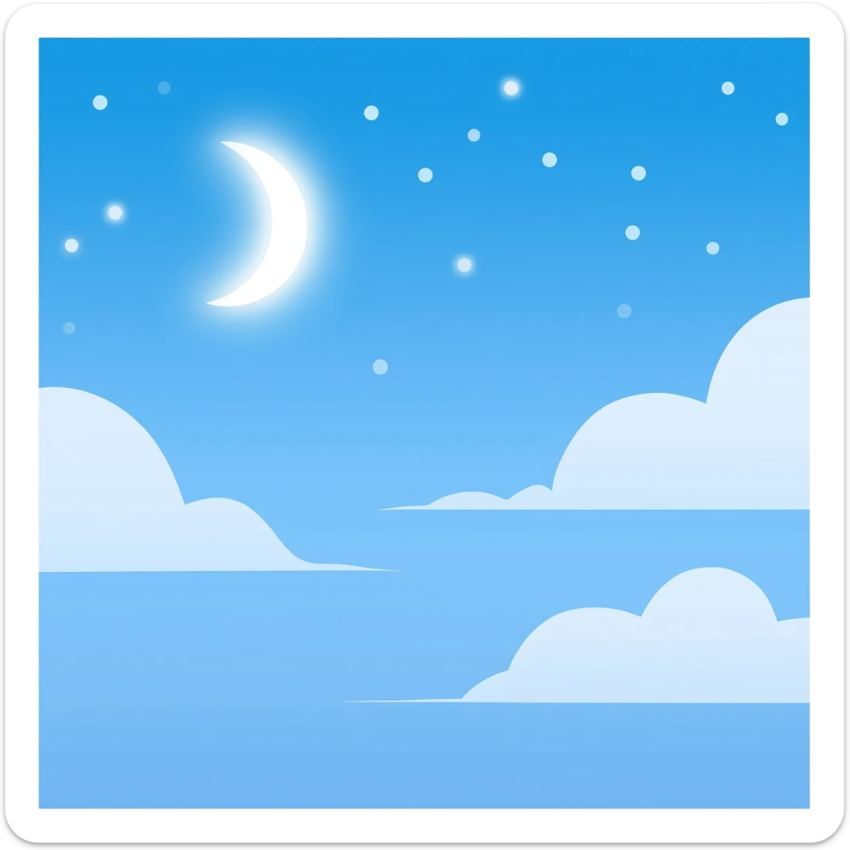 Goodnight clouds sticker