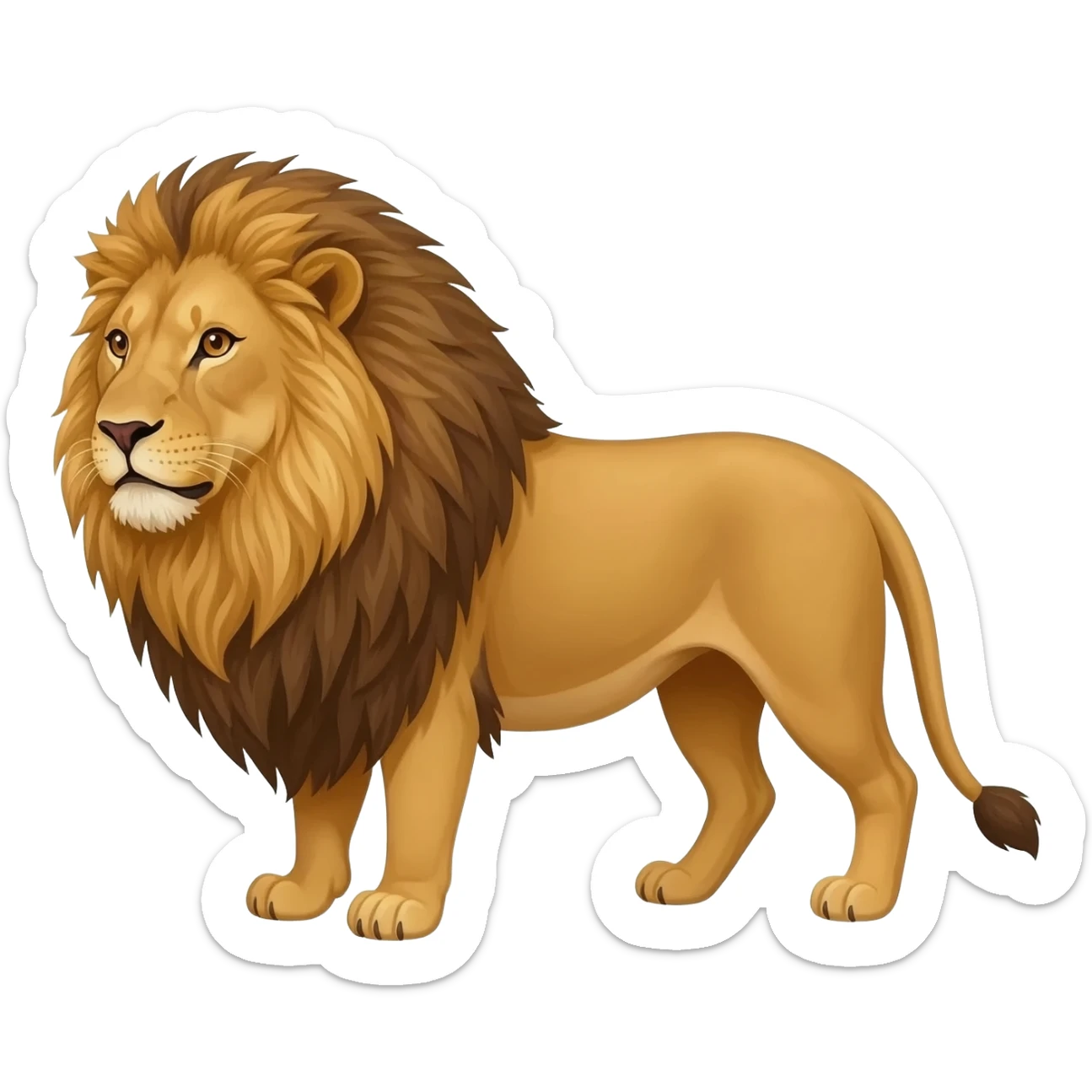 barbary lion full body sticker