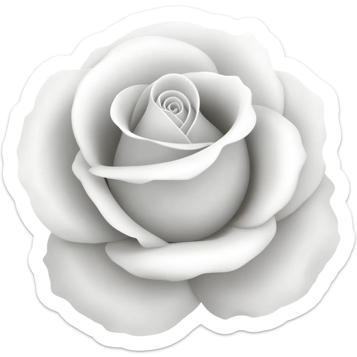White rose emoji conpyable sticker