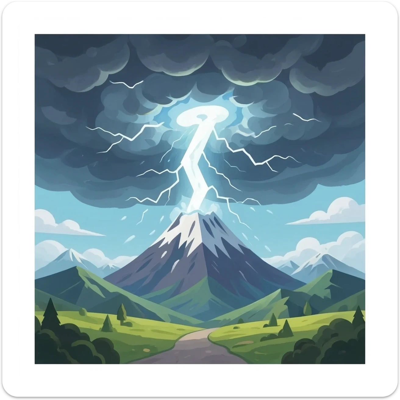 42. heaven and earth collision sticker