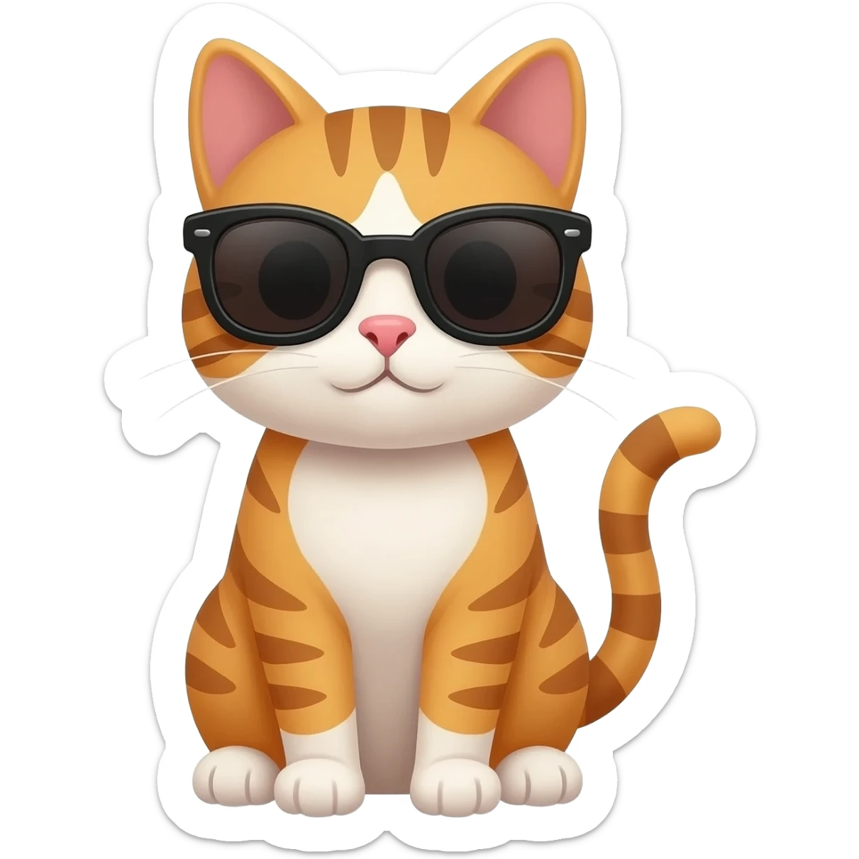 Cat wearing sunglasses sticker