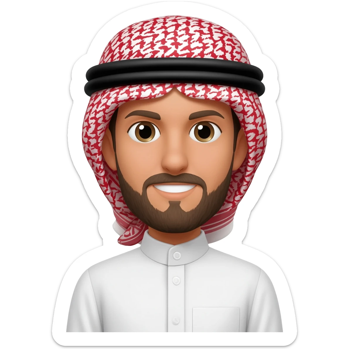 Saudi male with a ghutra sticker
