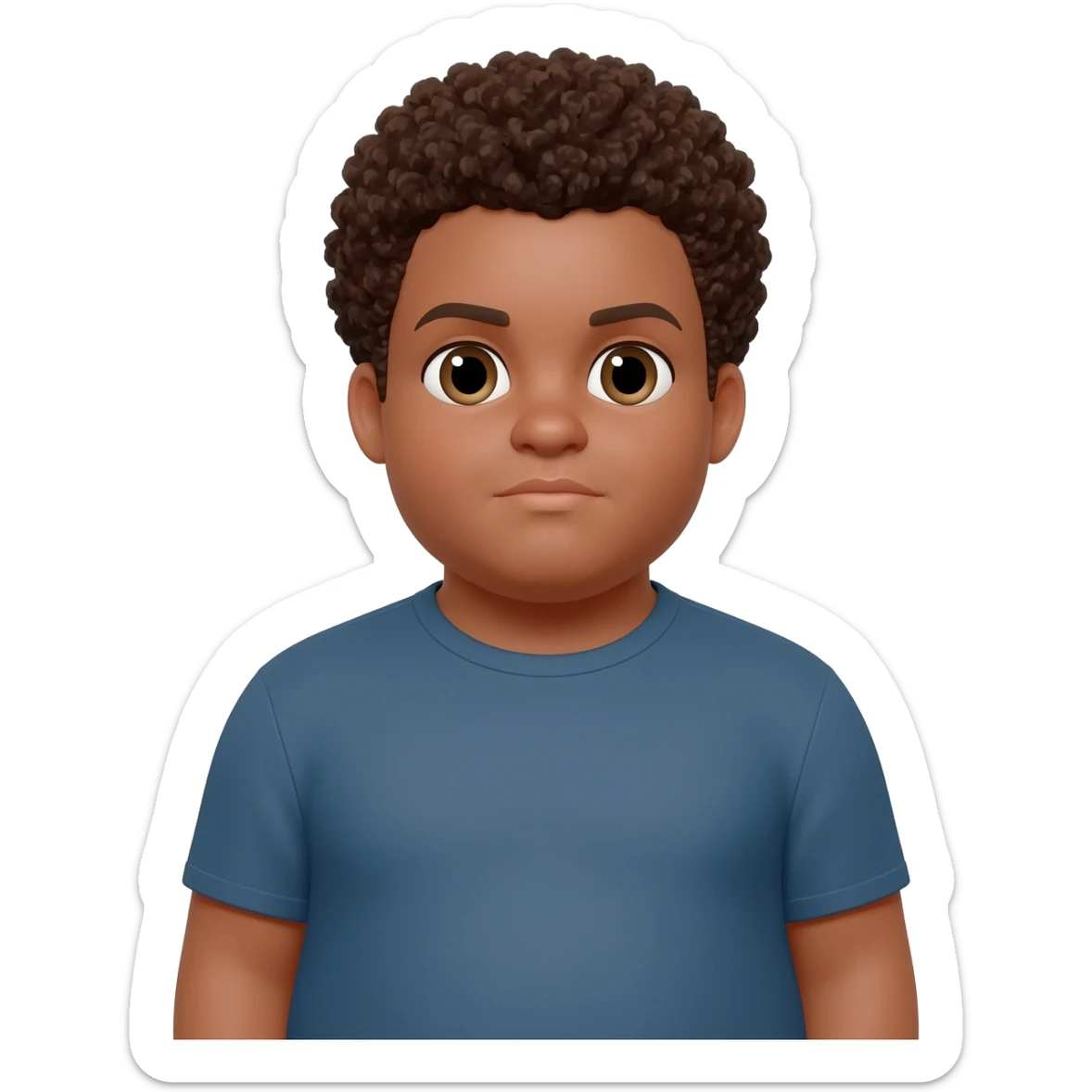 Extra Obese light brown skin teenager standing up sticker