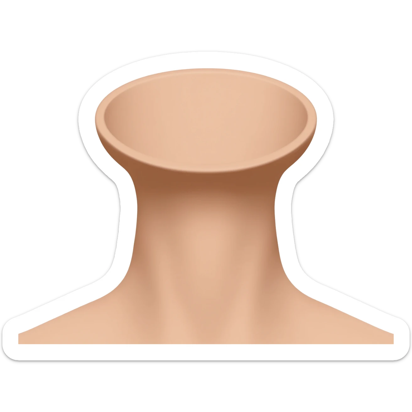 neck outstretched with visible adams apple only sticker