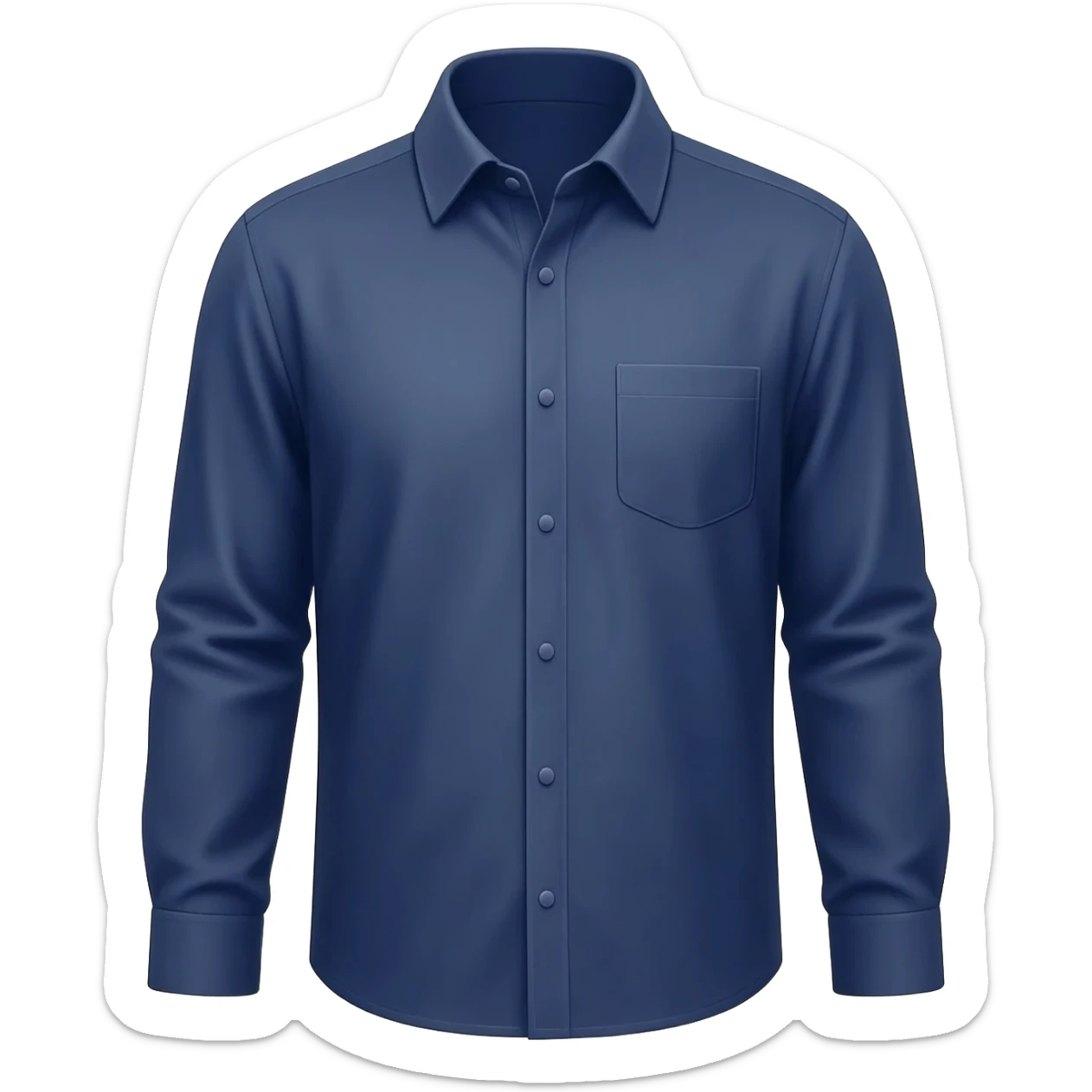 Navy blue Full sleeve button down Shirt sticker