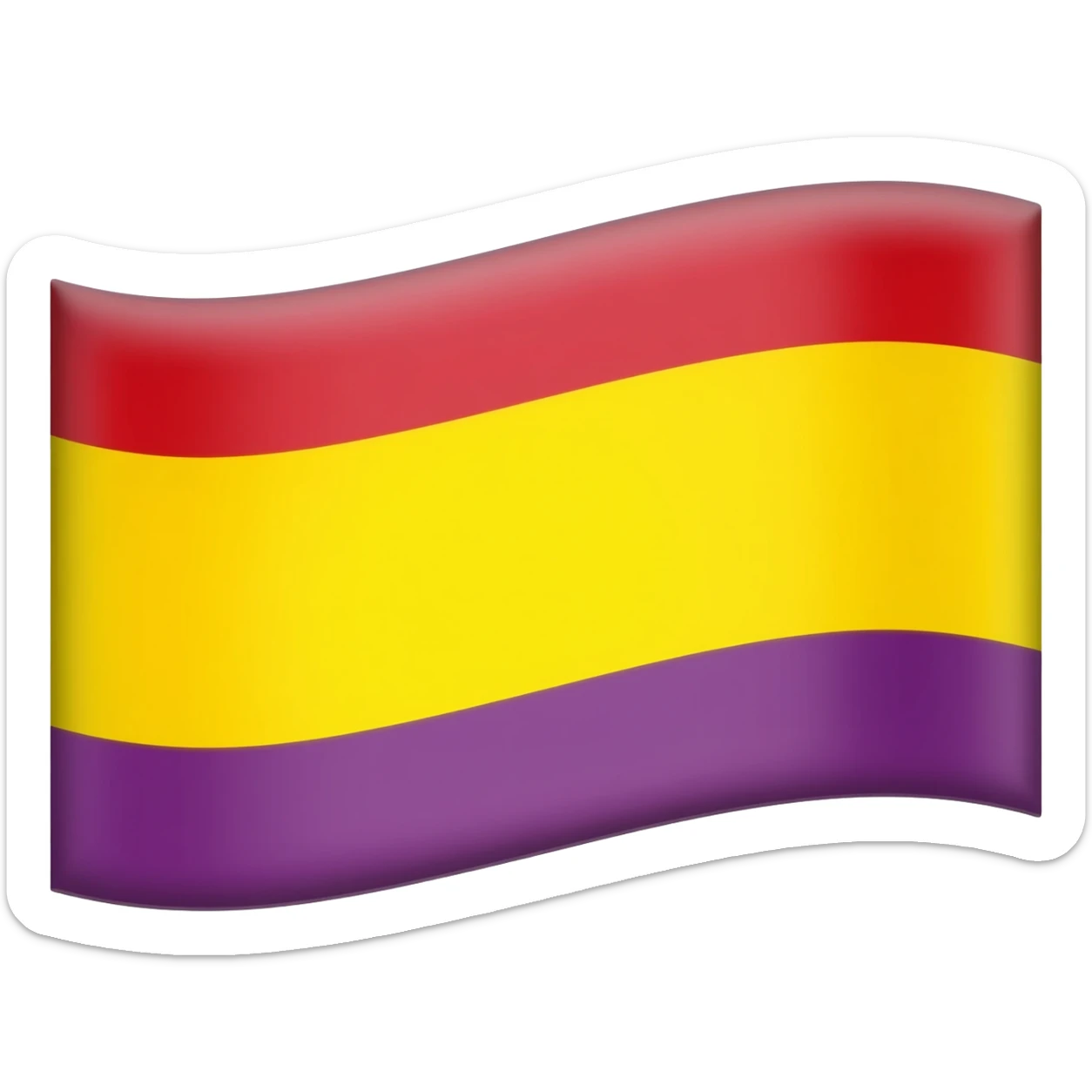 Crea un emoji de la república esoañola rojo amarillo y morado sticker