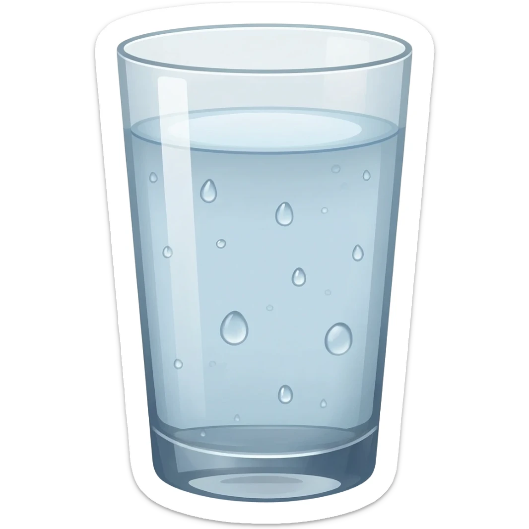 Glass of water sticker