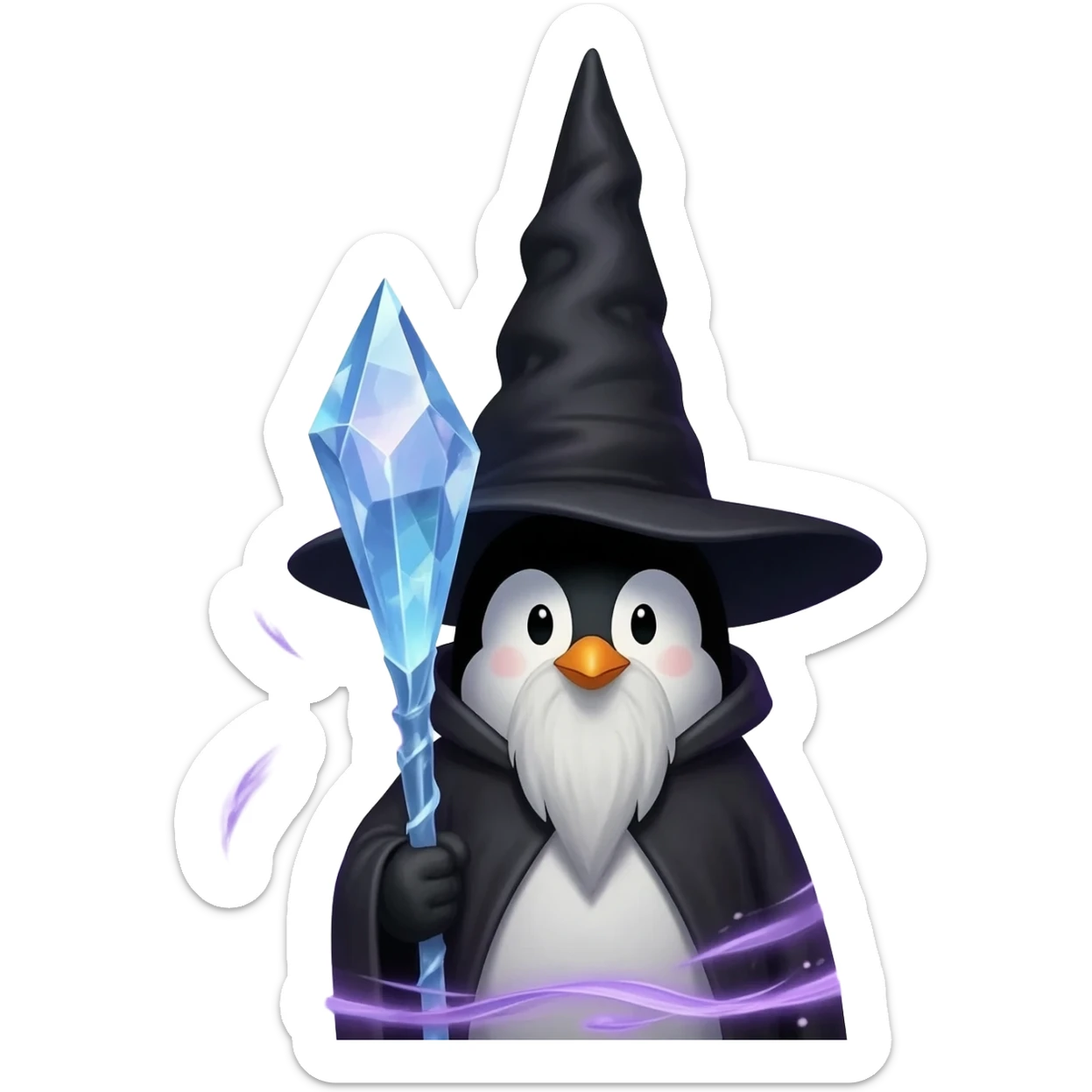 Penguin Wizard sticker