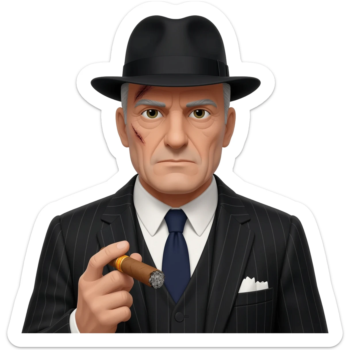 Old Italian mafia style gentleman sticker