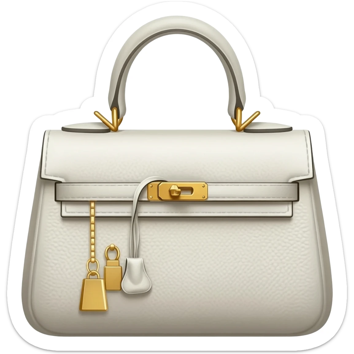 white birkin hermes bag sticker