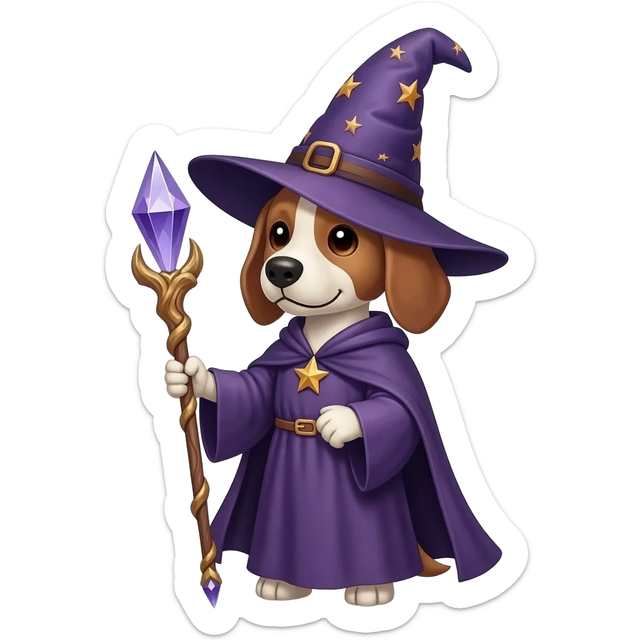 Dog wizard sticker