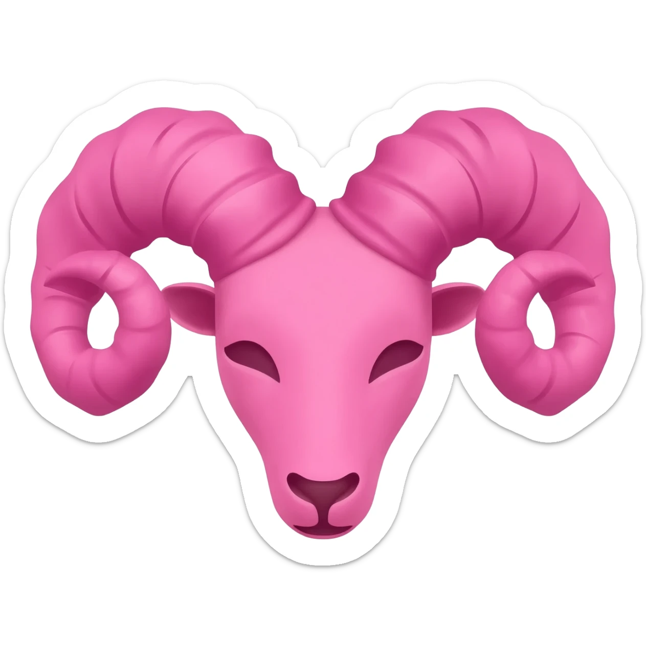 Pink Aries zodiac sign sticker