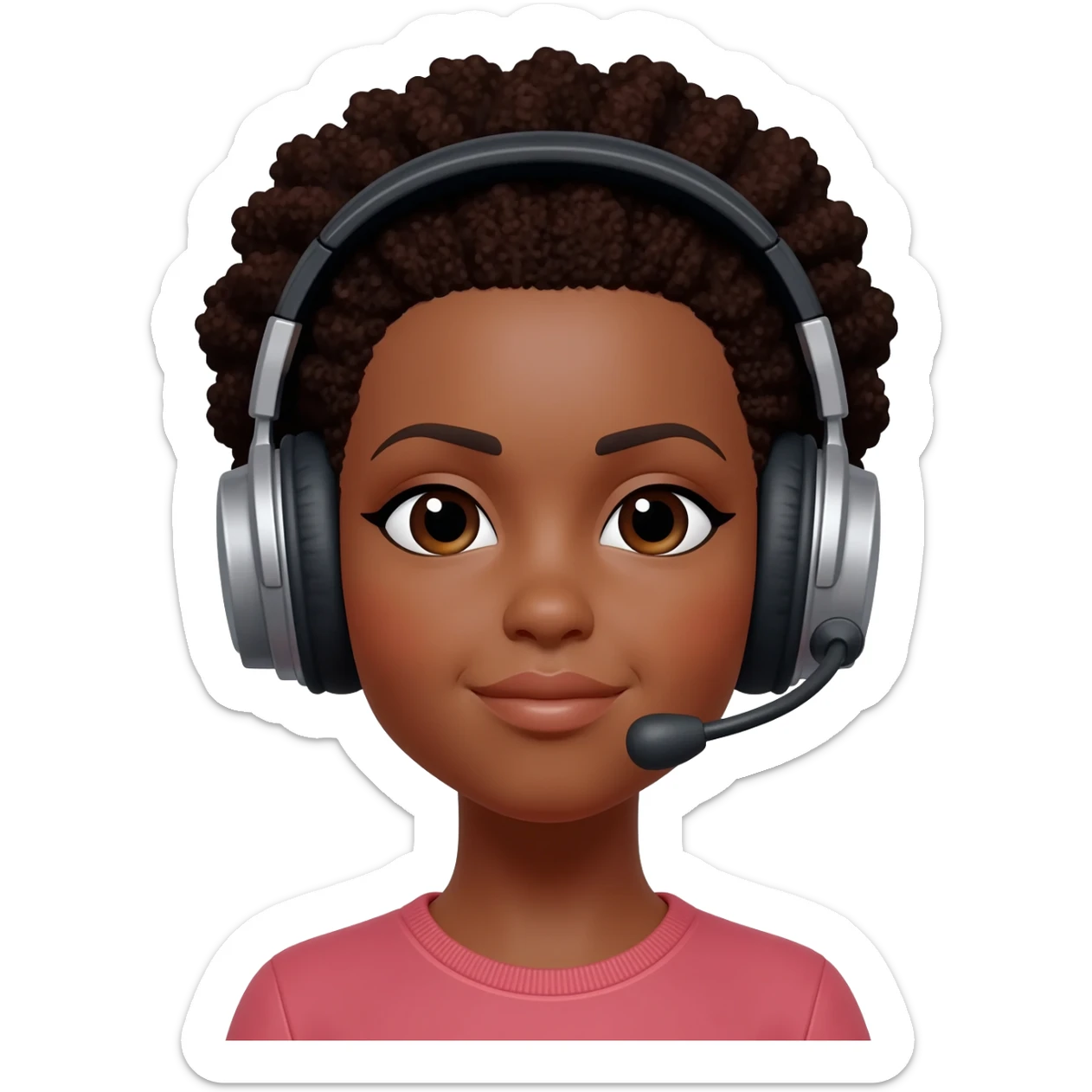 Gonemili Grace porte un  ecouteue casque sur la tête sticker