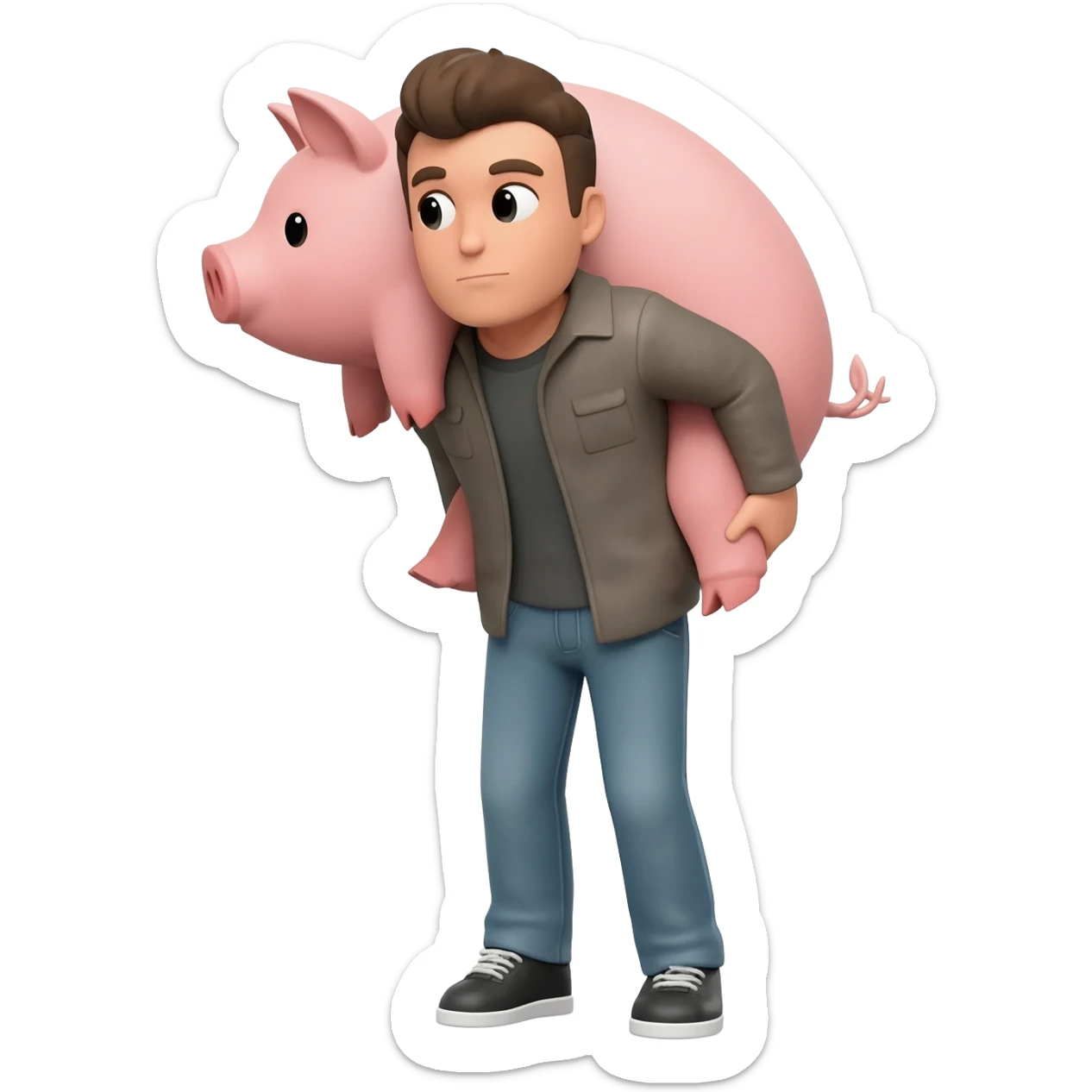 piggy back ride sticker