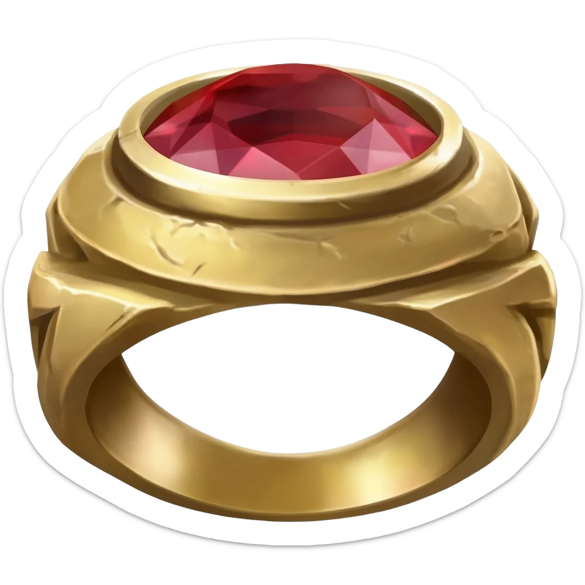 Warlock ring with red gem sticker