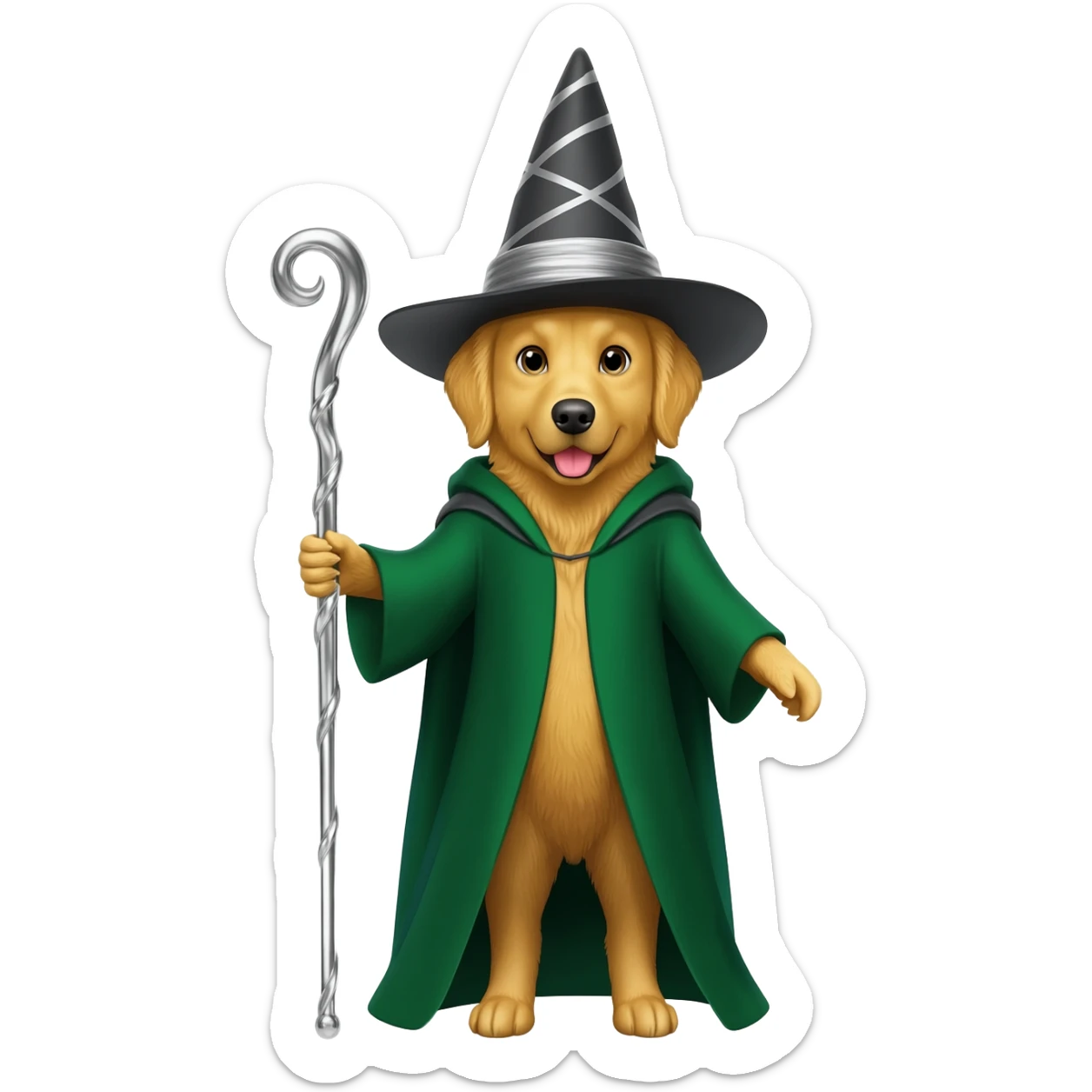 Dog wizard sticker