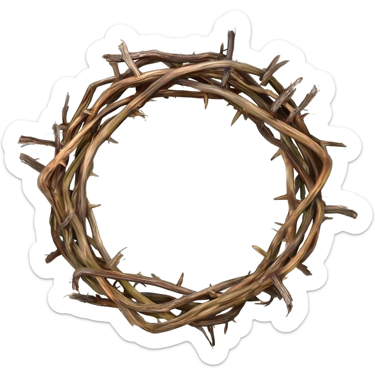 Corona de espina como emoji para copiar y pegar sticker