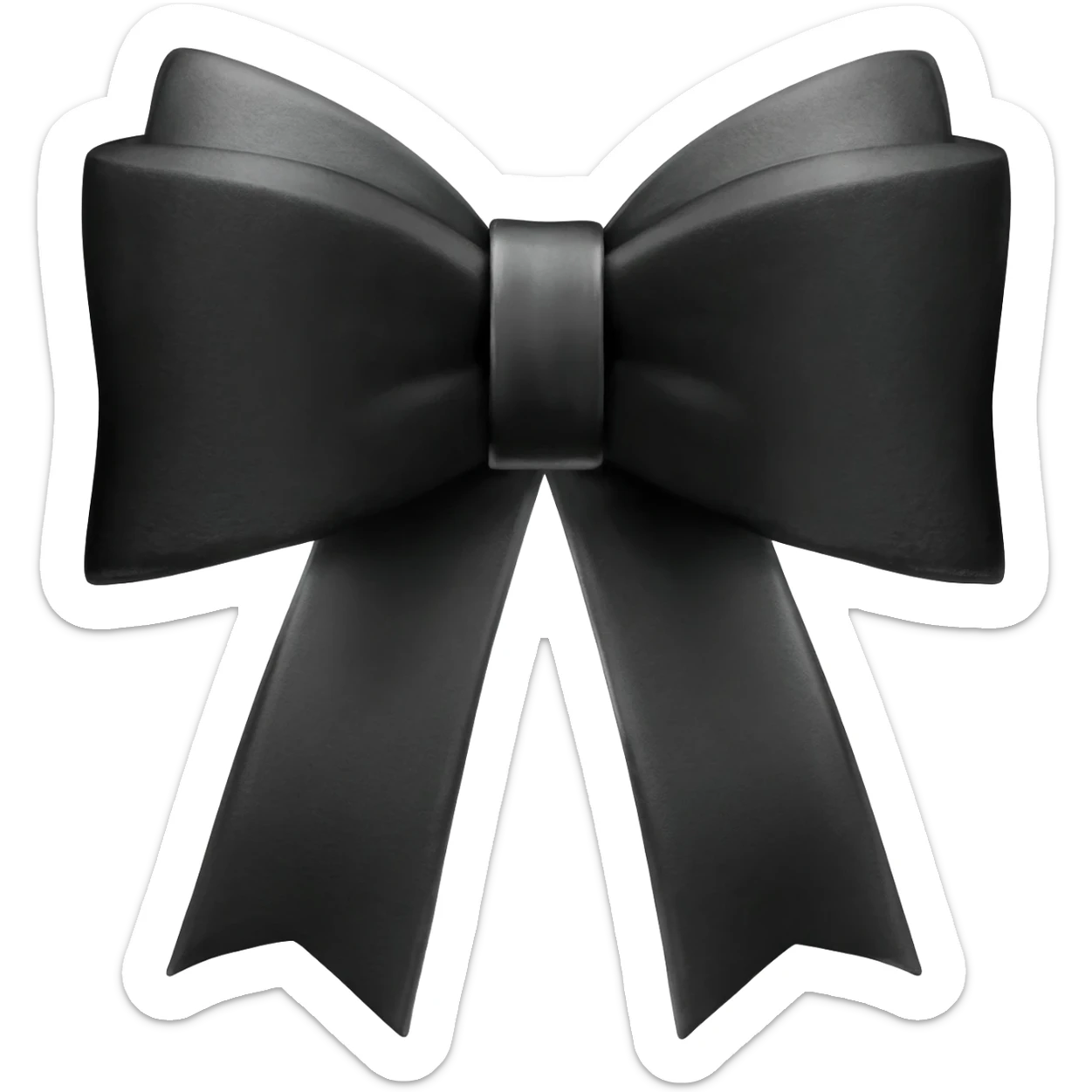 moño negro de luto sticker