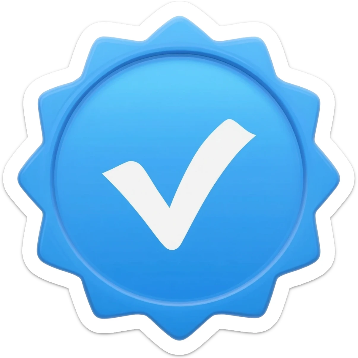 emoji version of the blue verification badge sticker