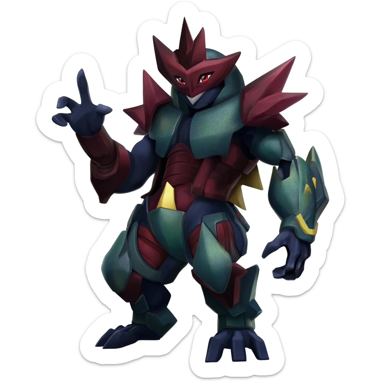 Dark edgy cool cute Salandit-Noibat-Litten-Hybrid (Full body) sticker