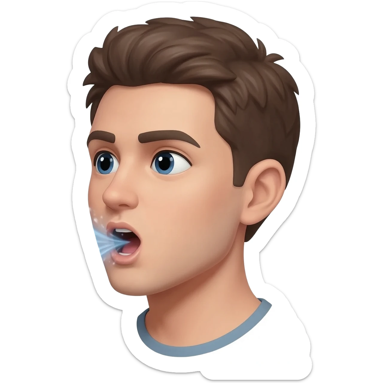 Spirit leaving body through mouth sticker