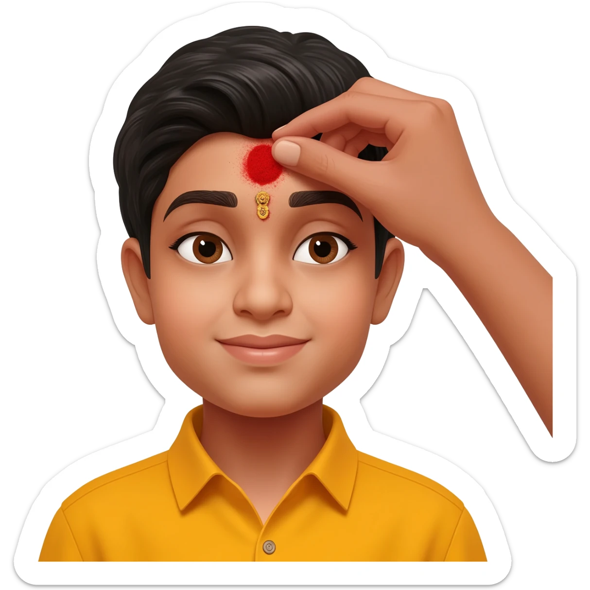 Bhaidooj behen apne bhai ko tika krte hue sticker