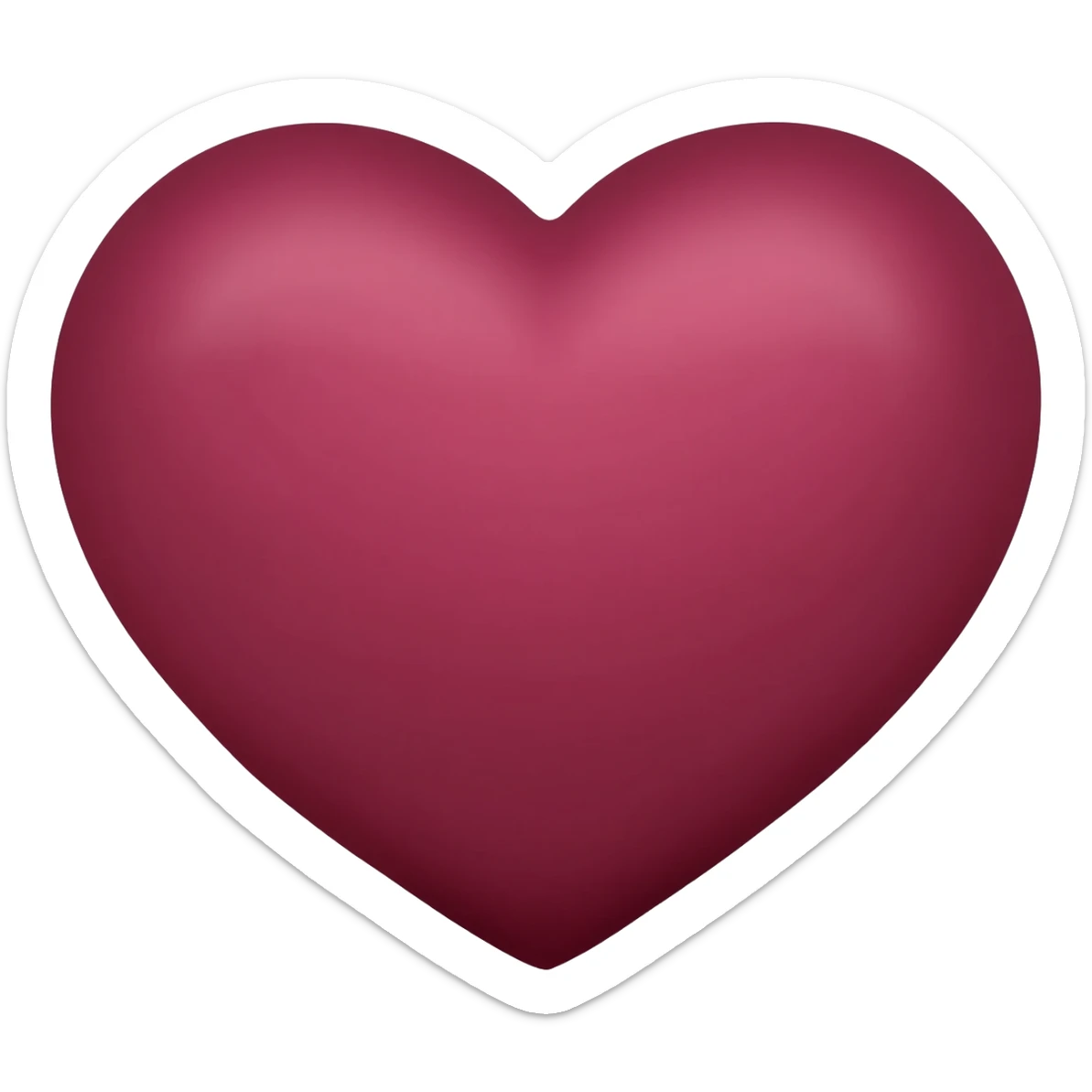 Maroon heart sticker