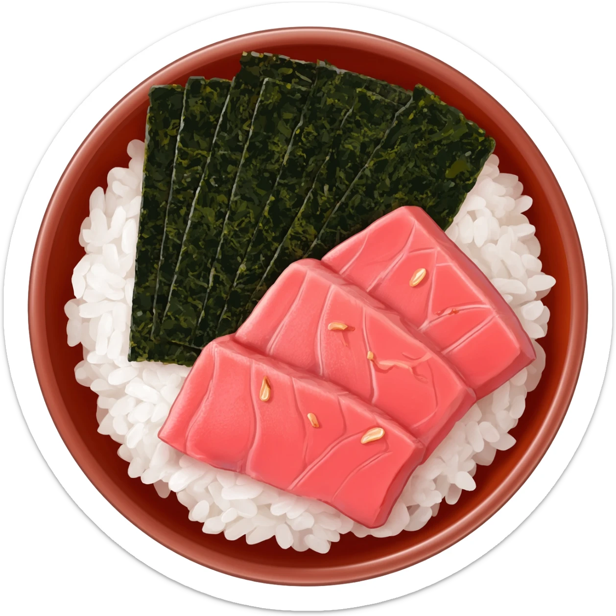 tuna, seaweed and rice bowl sticker
