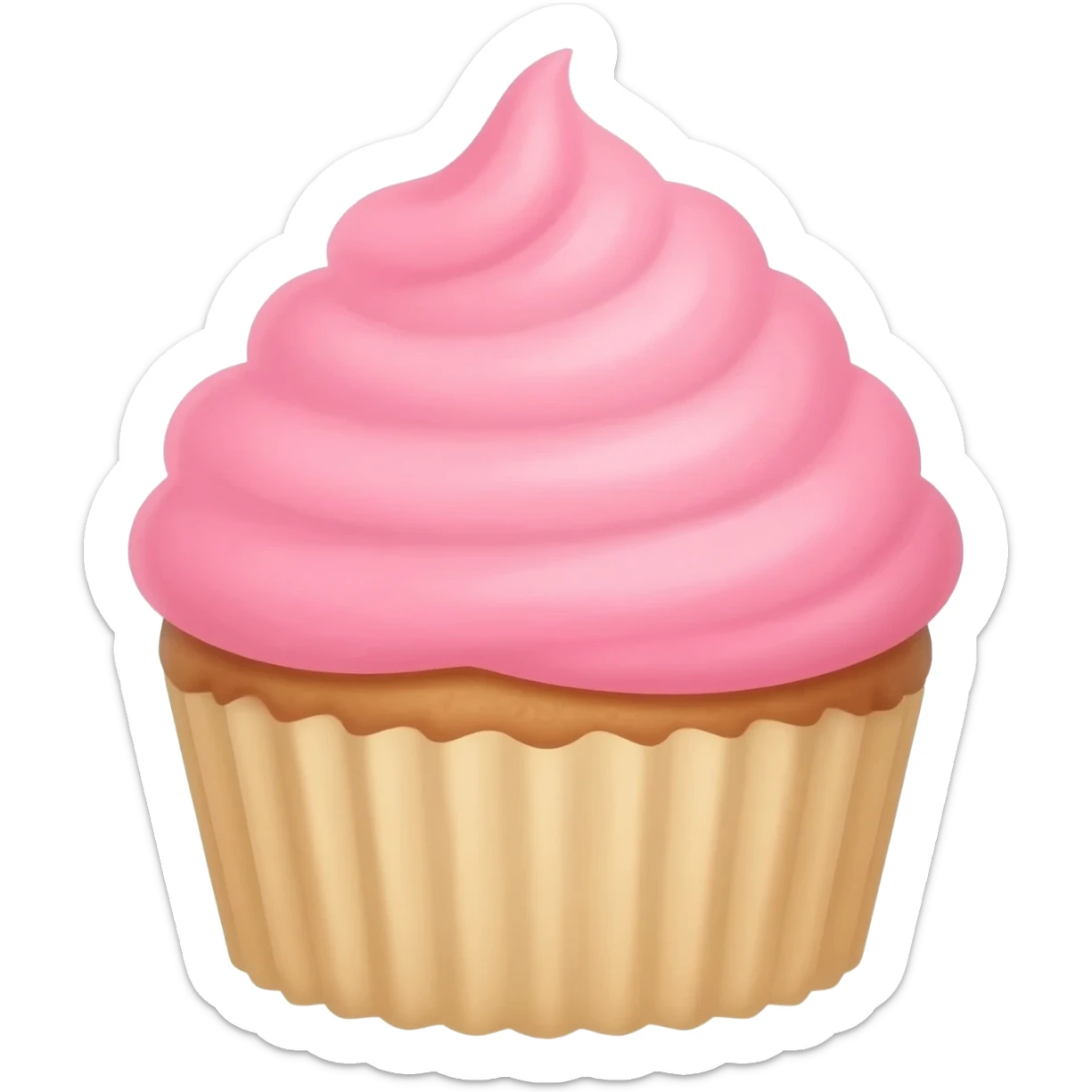Cupcake with pink icing sticker
