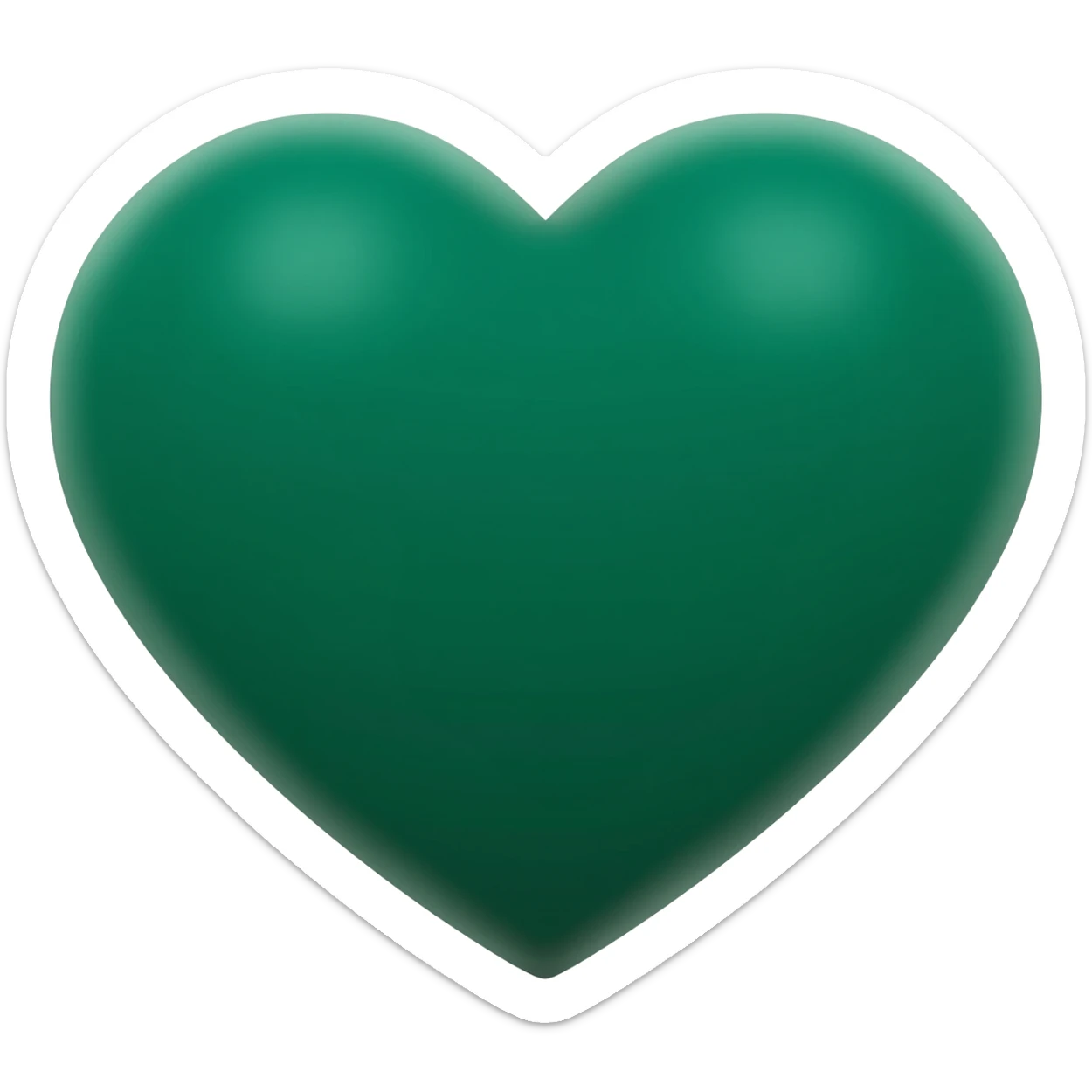Make a dark green heart sticker
