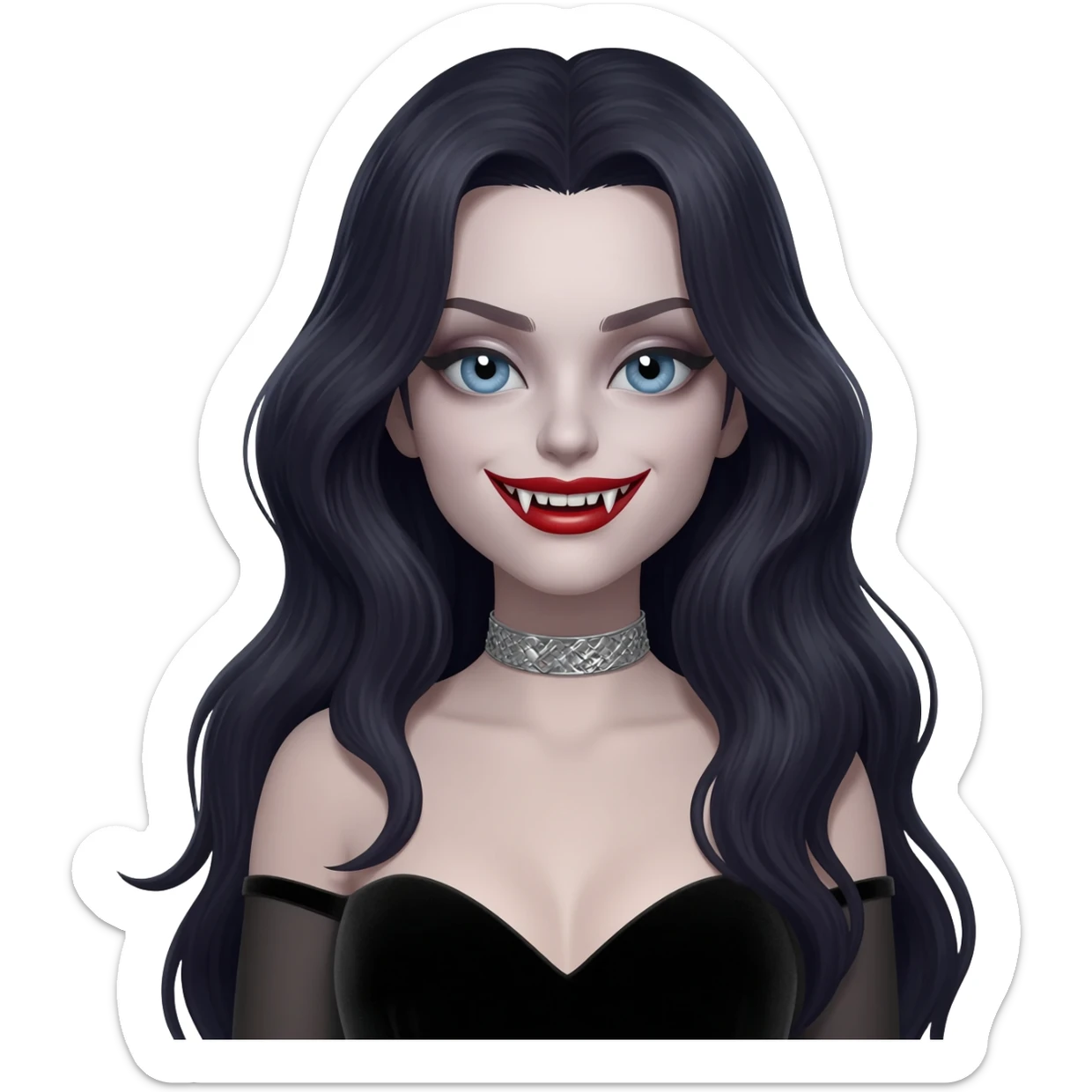 blonde, blue eyed vampiress who is a baddie sticker