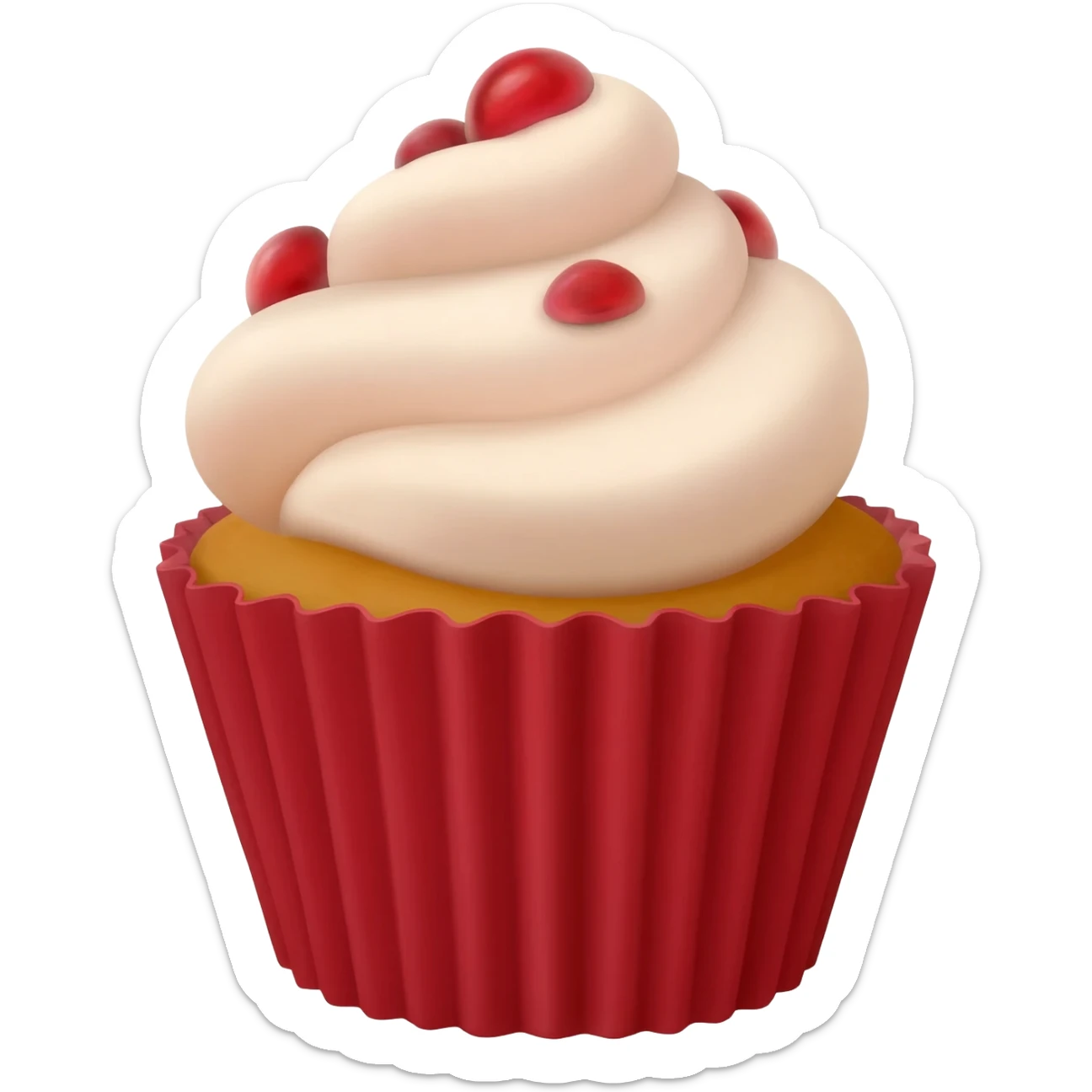 Cupcake vermelho sticker