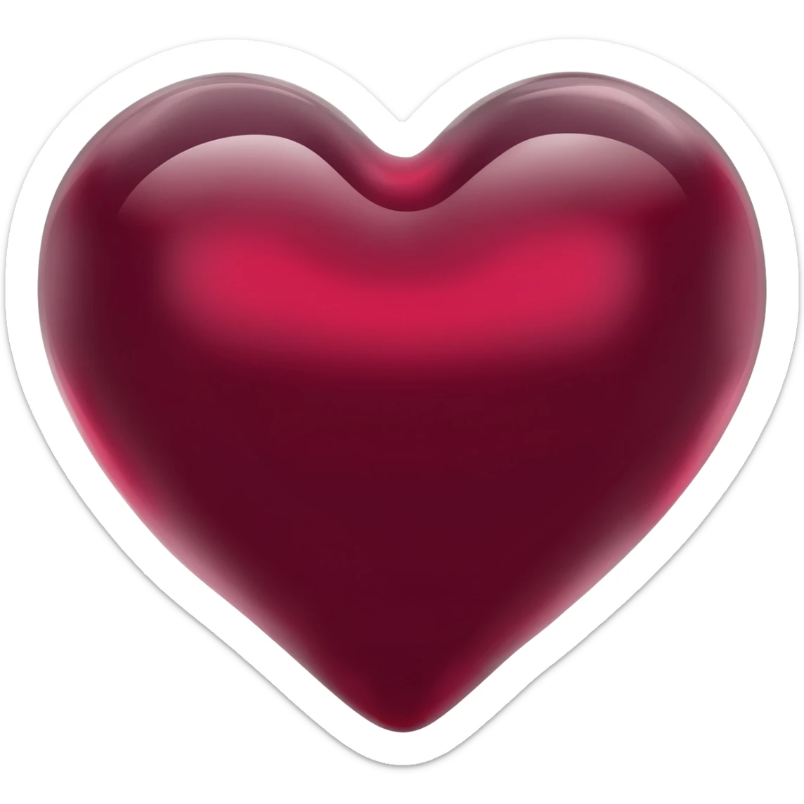 Create a maroon heart sticker