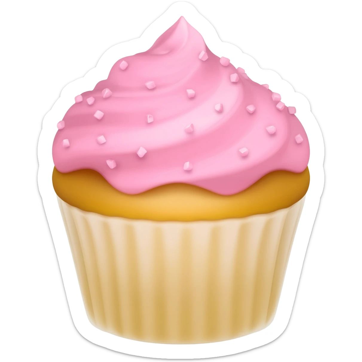 Cupcake with pink icing sticker