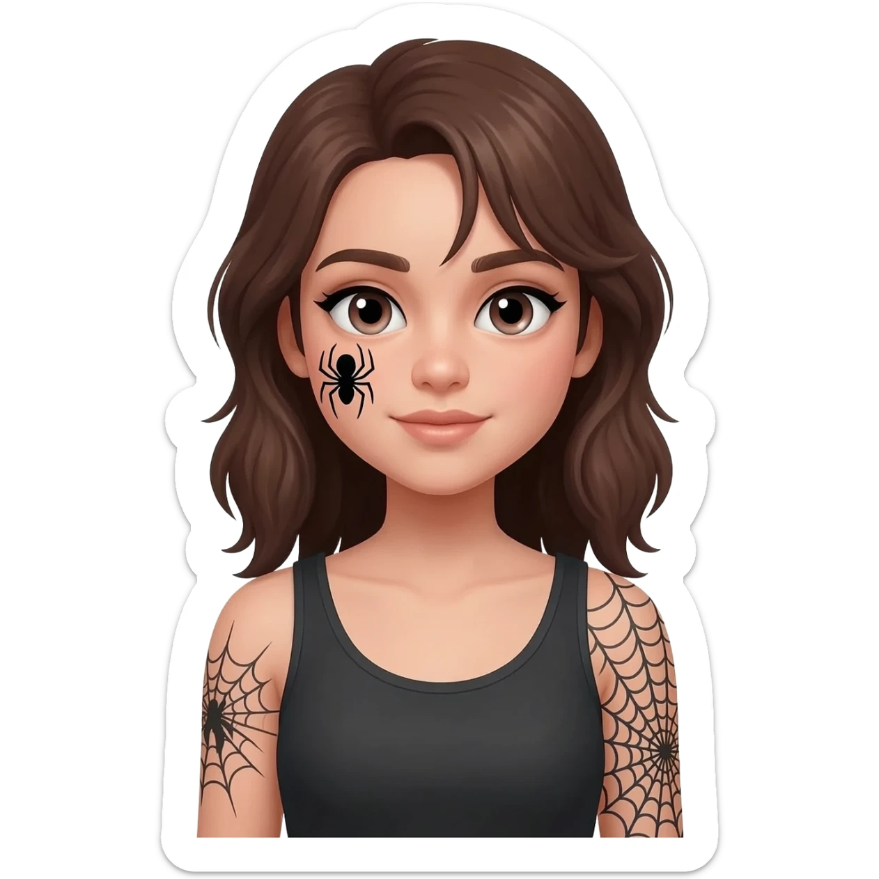 Spider girl - clear emoji sticker