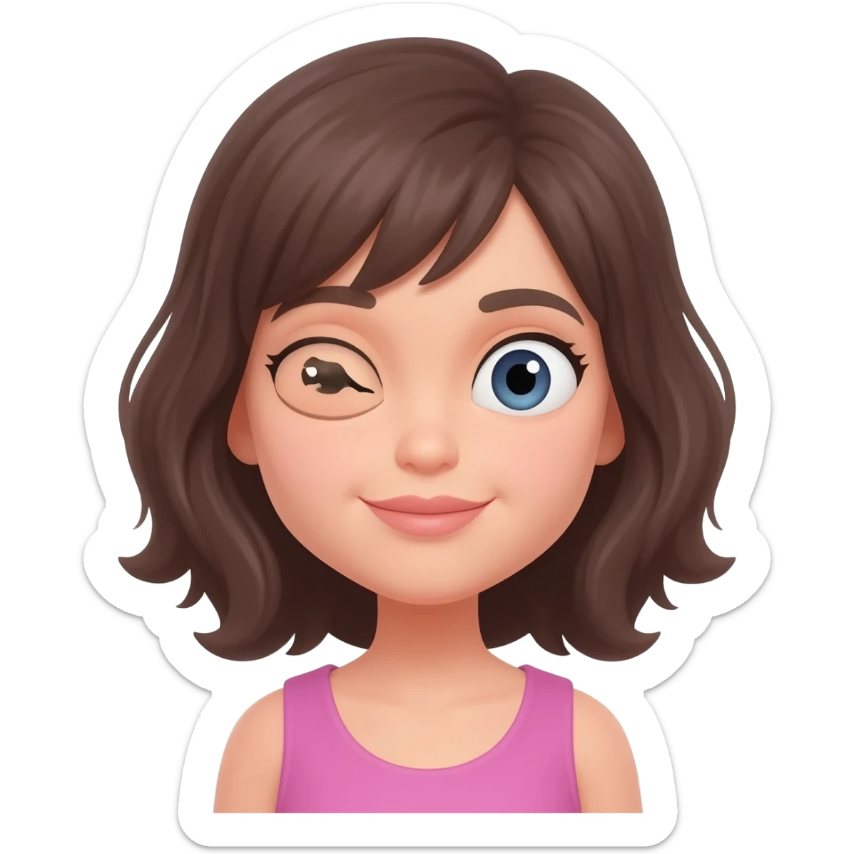 cock eyed woman sticker