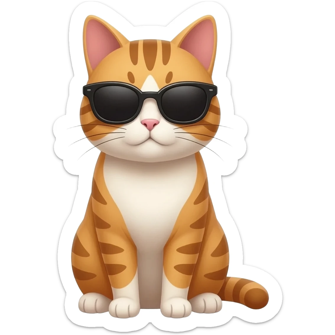 Cat wearing sunglasses sticker