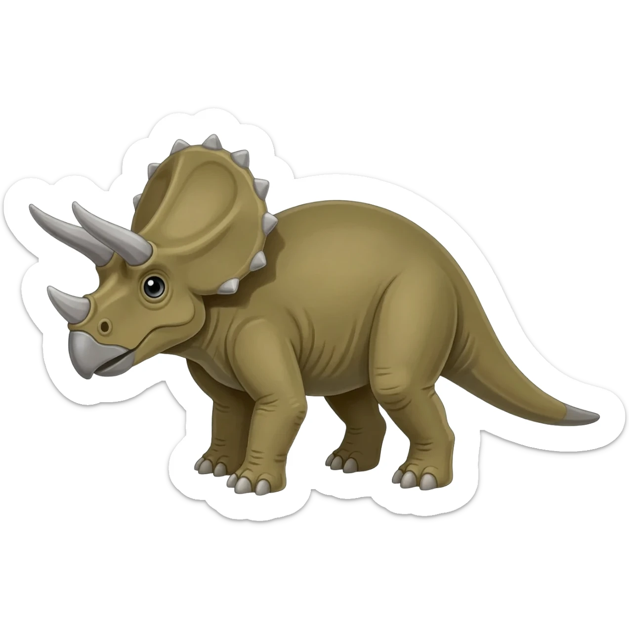 emoji di un triceratopo sticker