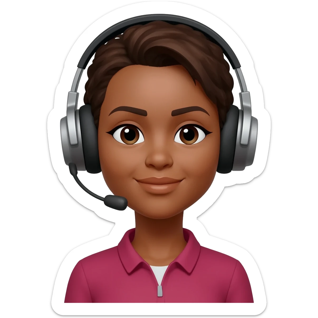 Gonemili Grace porte un  écouteur casque sur la tête sticker