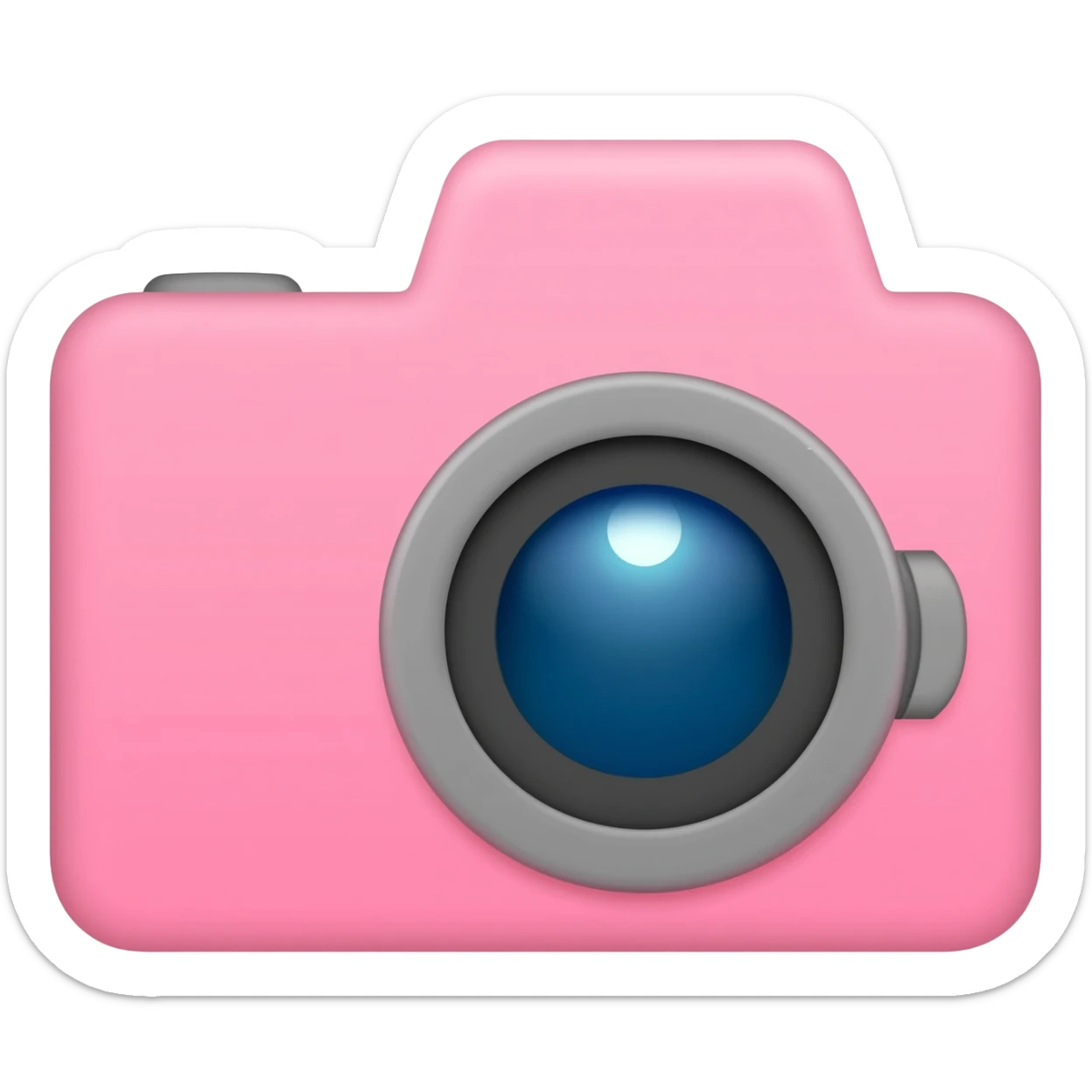 light pink camera sticker