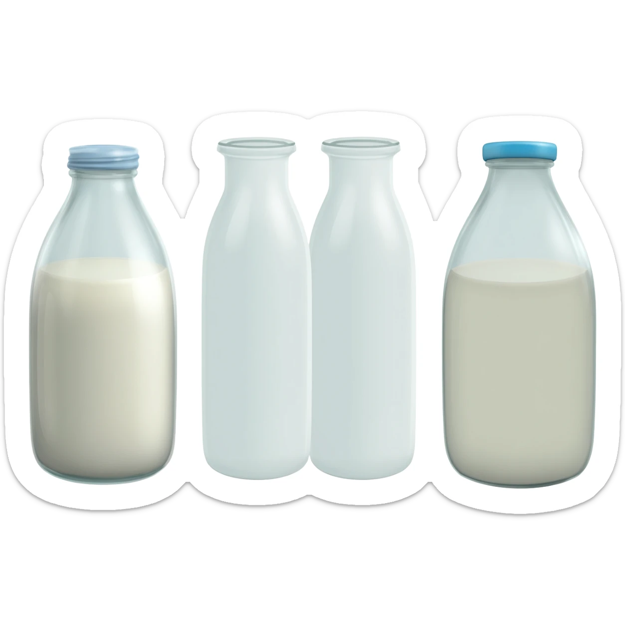 glass milk bottles sticker