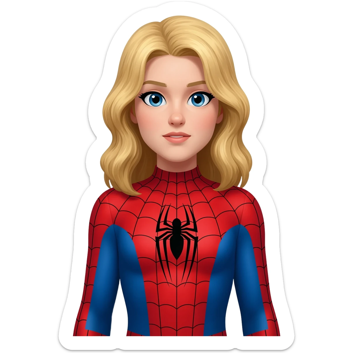 Sipiderman sarışın kadın sticker