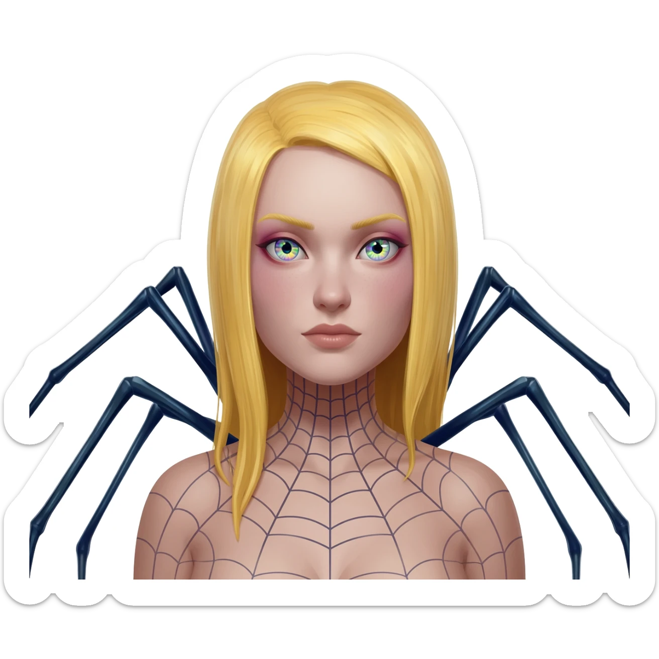 Sarışın örümcek kadın sticker