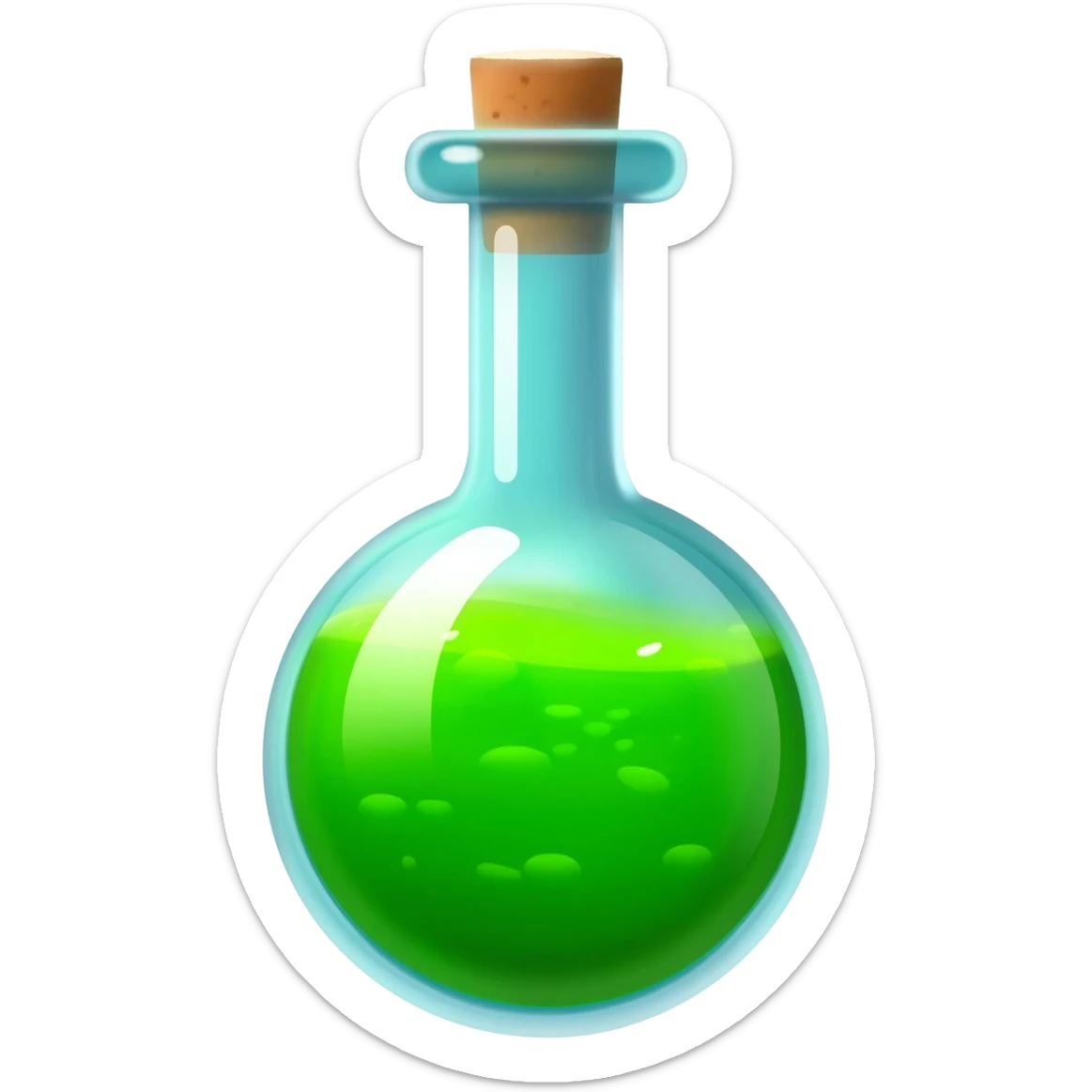 green witch cooking potion sticker