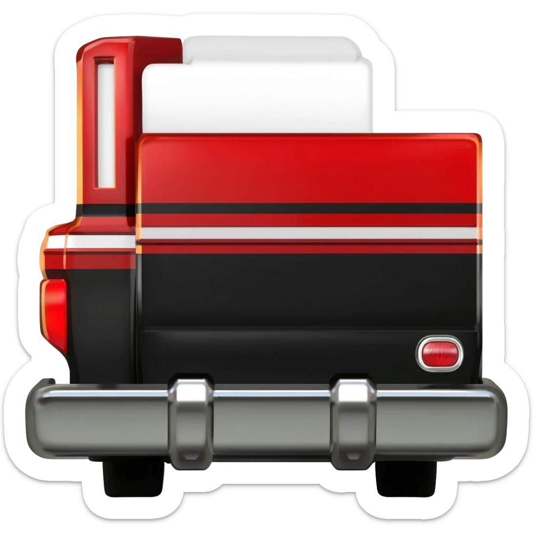 Dépanneuse rouge et noir sticker