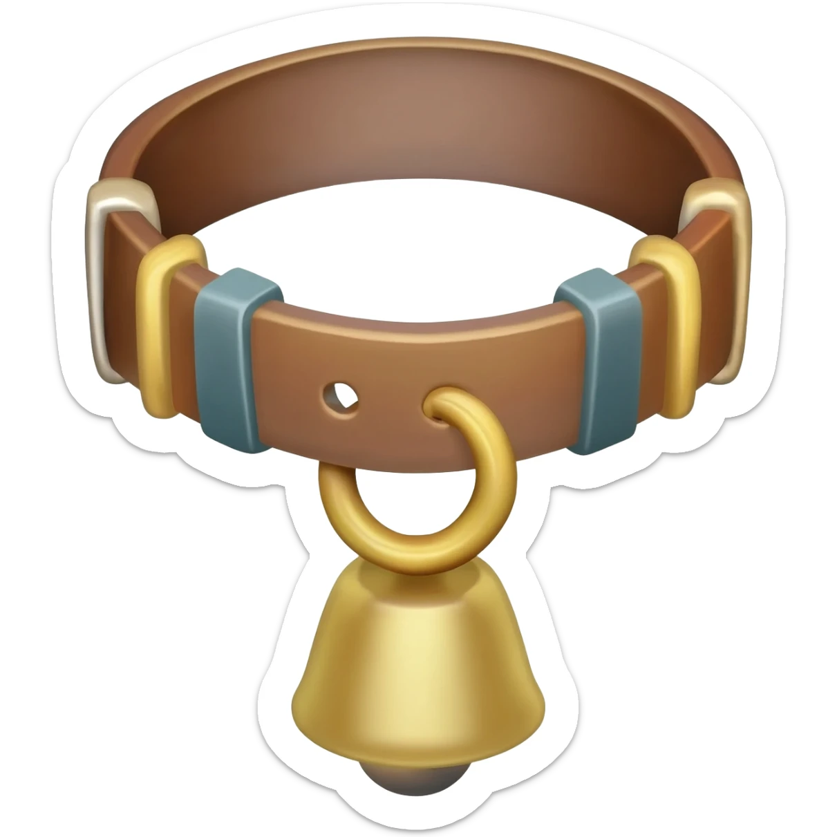 square cowbell collar sticker