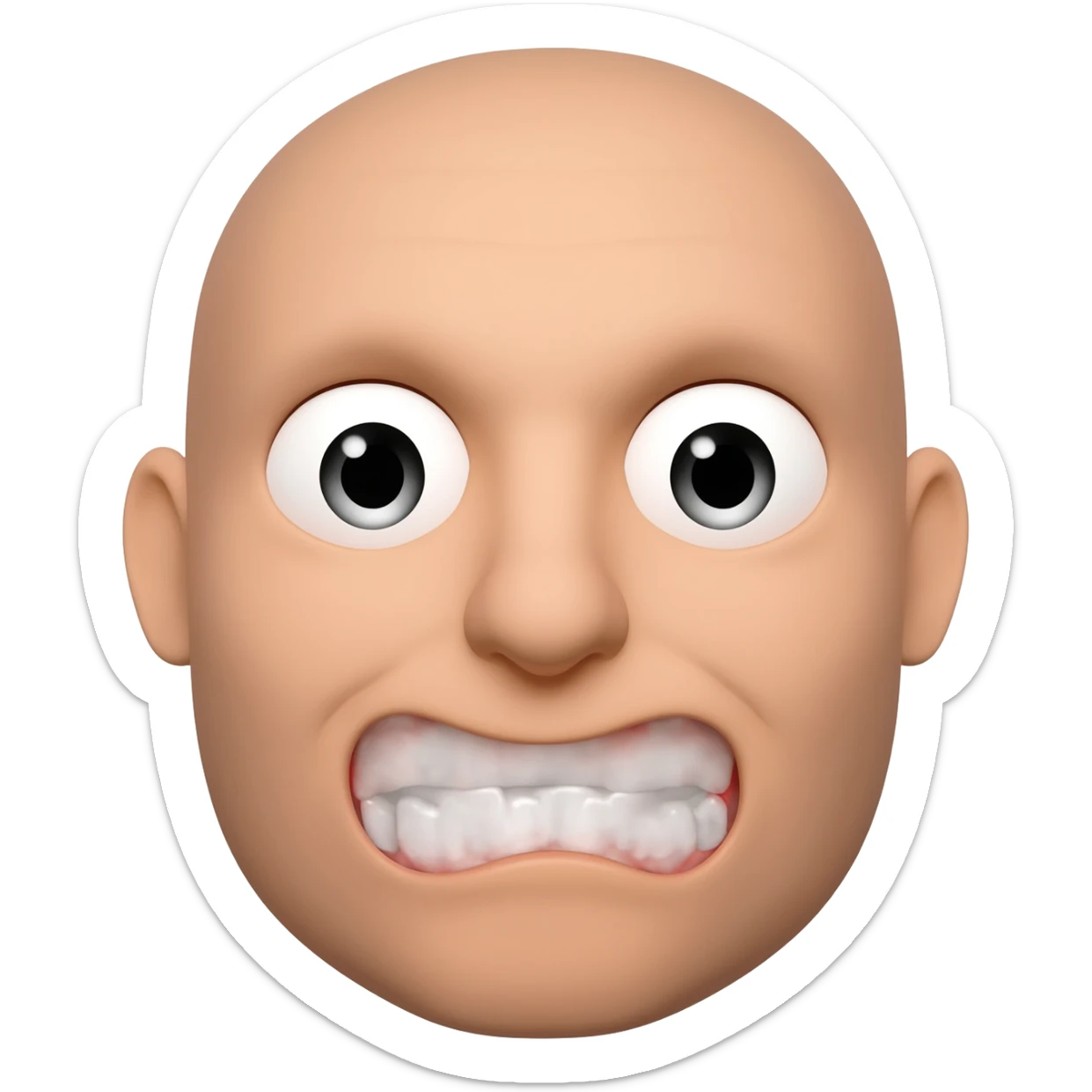 Face with distorted mouth sticker